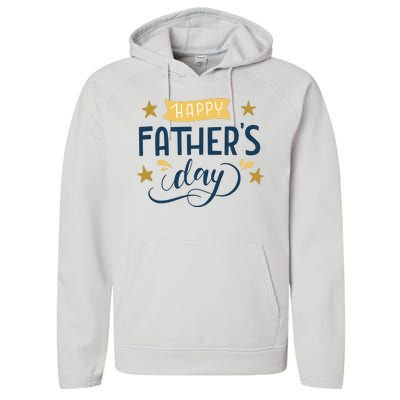 Happy Fathers Day Celebration Gift Performance Fleece Hoodie