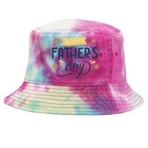 Happy Fathers Day Celebration Gift Tie-Dyed Bucket Hat