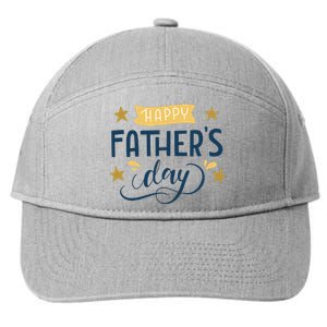 Happy Fathers Day Celebration Gift 7-Panel Snapback Hat