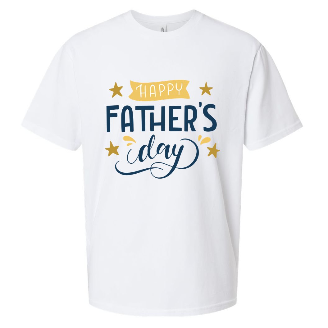 Happy Fathers Day Celebration Gift Sueded Cloud Jersey T-Shirt