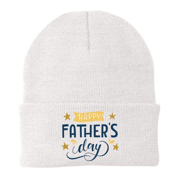 Happy Fathers Day Celebration Gift Knit Cap Winter Beanie