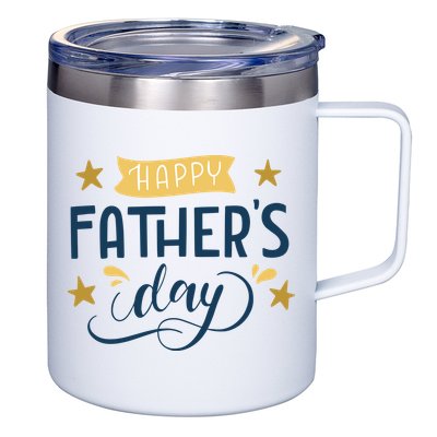 Happy Fathers Day Celebration Gift 12oz Stainless Steel Coffee Mug