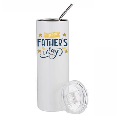 Happy Fathers Day Celebration Gift Stainless Steel Tumbler