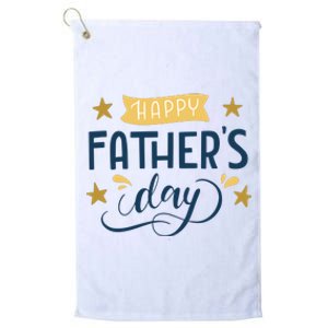 Happy Fathers Day Celebration Gift Platinum Collection Golf Towel