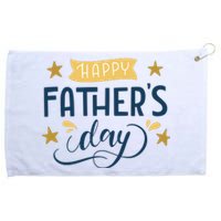 Happy Fathers Day Celebration Gift Grommeted Golf Towel