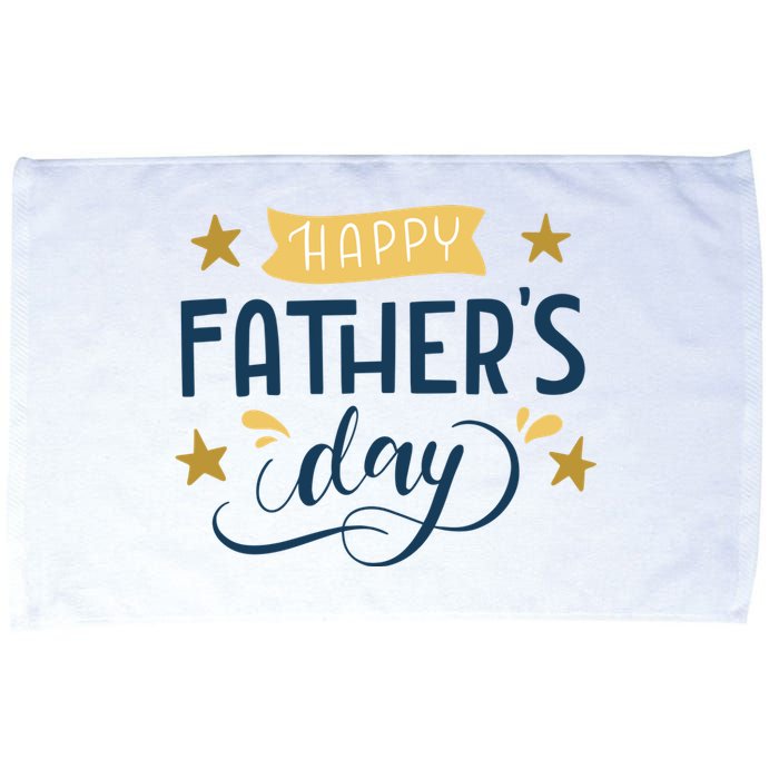 Happy Fathers Day Celebration Gift Microfiber Hand Towel