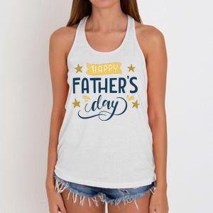 Happy Fathers Day Celebration Gift Women's Knotted Racerback Tank