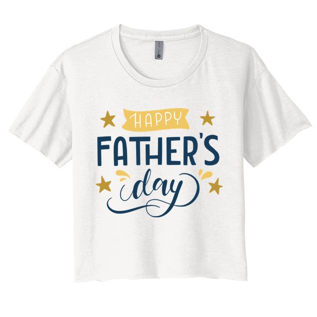 Happy Fathers Day Celebration Gift Crop Top