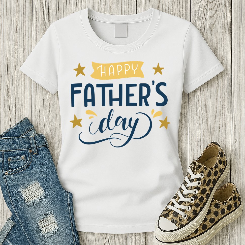 Happy Fathers Day Celebration Gift Womens T-Shirt