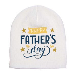 Happy Fathers Day Celebration Gift Short Acrylic Beanie