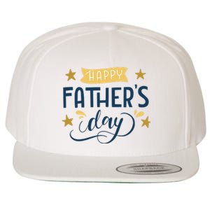 Happy Fathers Day Celebration Gift Wool Snapback Cap