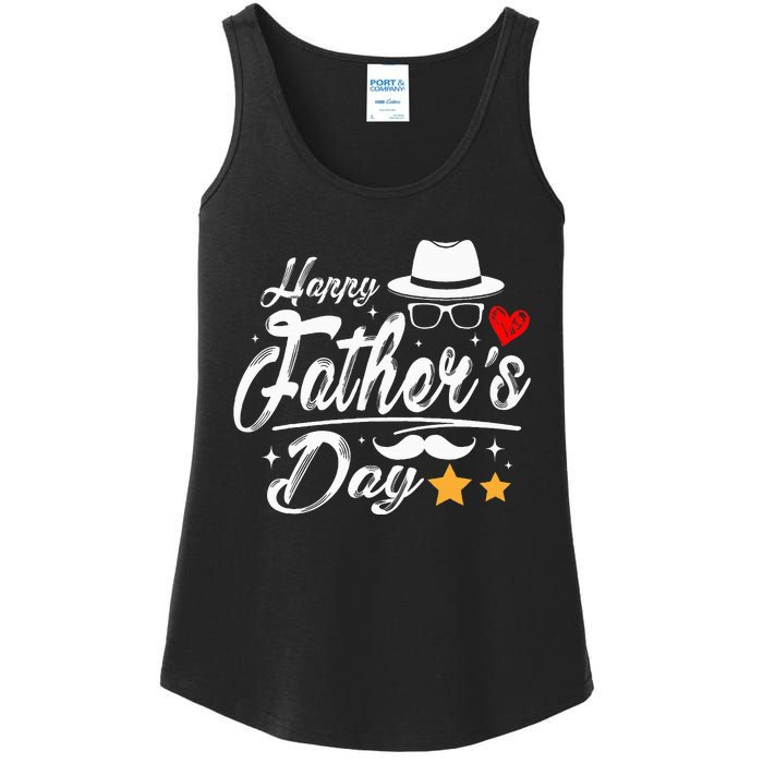 Happy Fathers Day 2024 For Dad Papa Ladies Essential Tank