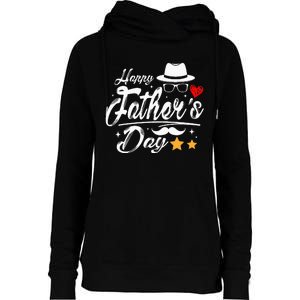 Happy Fathers Day 2024 For Dad Papa Womens Funnel Neck Pullover Hood