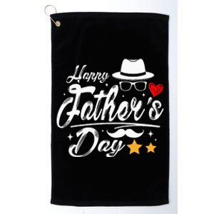 Happy Fathers Day 2024 For Dad Papa Platinum Collection Golf Towel