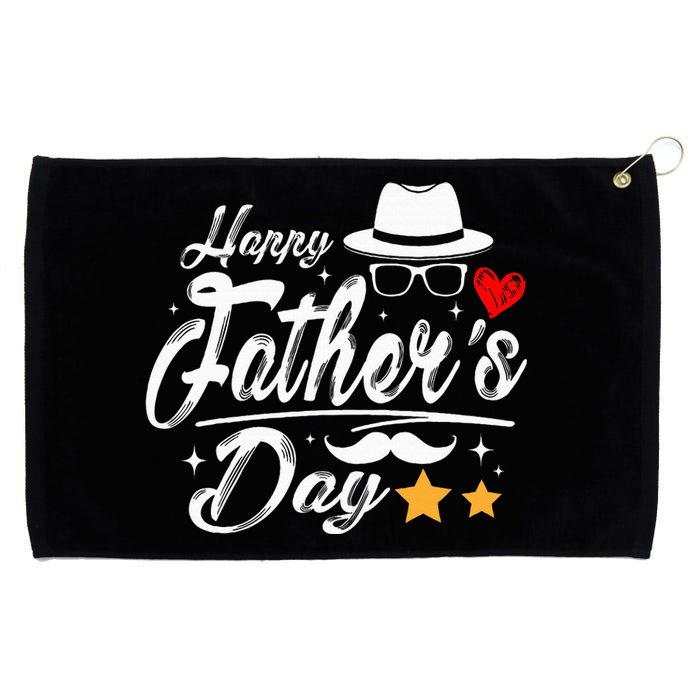 Happy Fathers Day 2024 For Dad Papa Grommeted Golf Towel