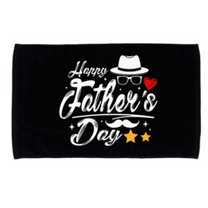 Happy Fathers Day 2024 For Dad Papa Microfiber Hand Towel