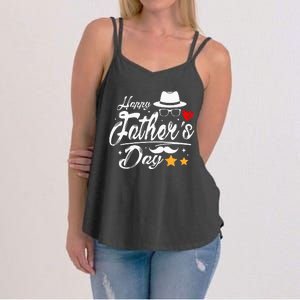 Happy Fathers Day 2024 For Dad Papa Women's Strappy Tank