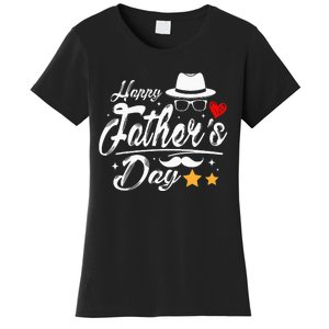 Happy Fathers Day 2024 For Dad Papa Women's T-Shirt