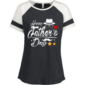 Happy Fathers Day 2024 For Dad Papa Enza Ladies Jersey Colorblock Tee