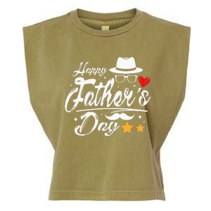 Happy Fathers Day 2024 For Dad Papa Garment-Dyed Women's Muscle Tee