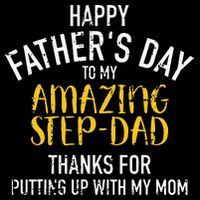 Happy Fathers Day Step Dad Cooling Performance Crew T-Shirt