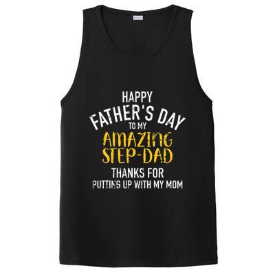 Happy Fathers Day Step Dad PosiCharge Competitor Tank