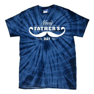 Happy Fathers Day Mustache Decor Proud Dad Fathers Day Tie-Dye T-Shirt