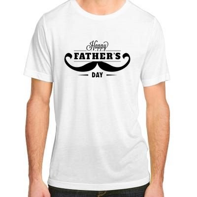 Happy Fathers Day Mustache Decor Proud Dad Fathers Day Adult ChromaSoft Performance T-Shirt