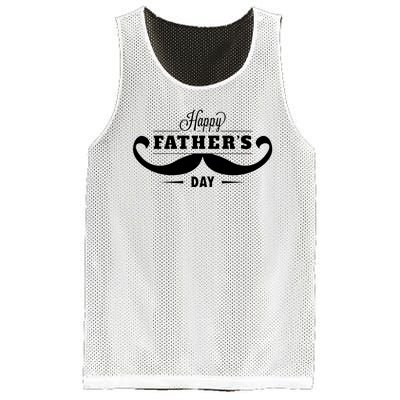 Happy Fathers Day Mustache Decor Proud Dad Fathers Day Mesh Reversible Basketball Jersey Tank