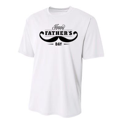 Happy Fathers Day Mustache Decor Proud Dad Fathers Day Performance Sprint T-Shirt