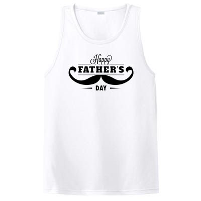 Happy Fathers Day Mustache Decor Proud Dad Fathers Day PosiCharge Competitor Tank