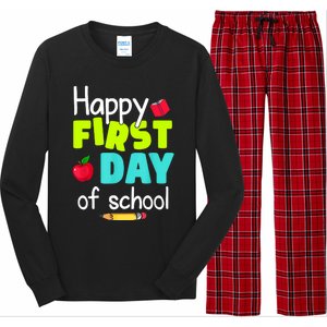 Happy First Day Of School Back To School Teacher Student Long Sleeve Pajama Set