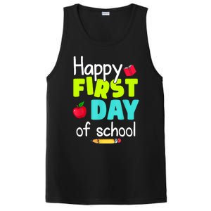 Happy First Day Of School Back To School Teacher Student PosiCharge Competitor Tank