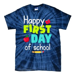 Happy First Day Of School Back To School Teacher Student Tie-Dye T-Shirt