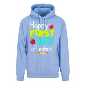 Happy First Day Of School Back To School Teacher Student Unisex Surf Hoodie