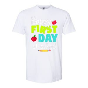 Happy First Day Of School Back To School Teacher Student Softstyle CVC T-Shirt