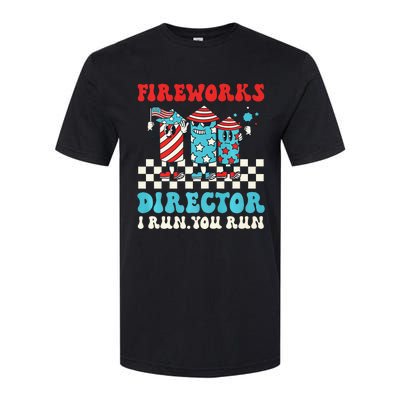 Hippie Fireworks Director I Run You Run Groovy 4th Of July Softstyle® CVC T-Shirt