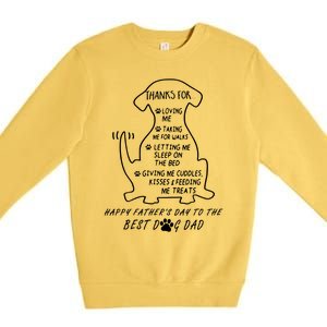 Happy FatherS Day To The Best Dog Dad Premium Crewneck Sweatshirt