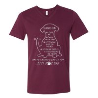 Happy FatherS Day To The Best Dog Dad V-Neck T-Shirt