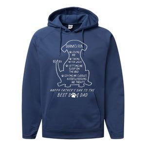 Happy FatherS Day To The Best Dog Dad Performance Fleece Hoodie