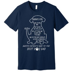 Happy FatherS Day To The Best Dog Dad Premium T-Shirt