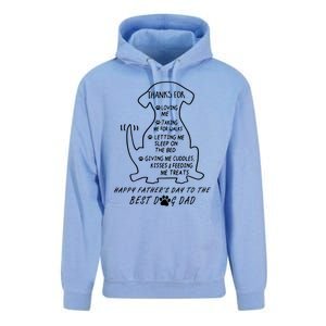 Happy FatherS Day To The Best Dog Dad Unisex Surf Hoodie