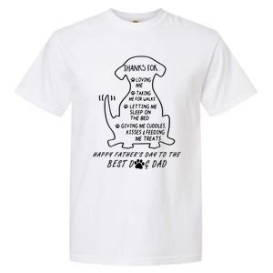 Happy FatherS Day To The Best Dog Dad Garment-Dyed Heavyweight T-Shirt