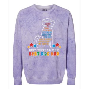 Happy Father's Dad To The Best Dog Dad Colorblast Crewneck Sweatshirt