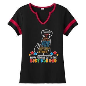 Happy Father's Dad To The Best Dog Dad Ladies Halftime Notch Neck Tee