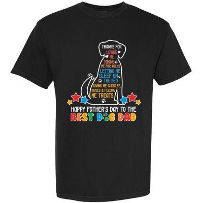 Happy Father's Dad To The Best Dog Dad Garment-Dyed Heavyweight T-Shirt