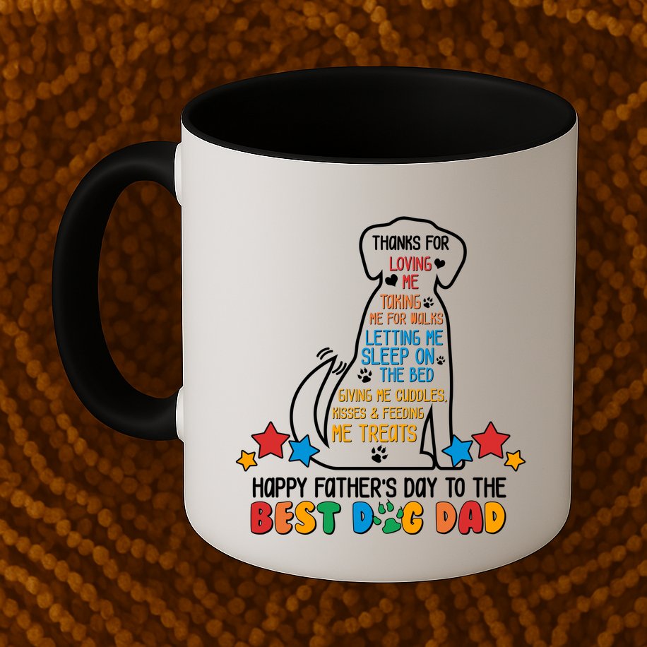 Happy Father's Dad To The Best Dog Dad Mug