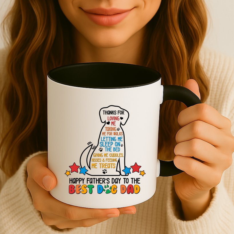 Happy Father's Dad To The Best Dog Dad Mug