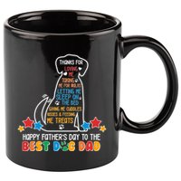 Happy Father's Dad To The Best Dog Dad 11oz C Handle Ceramic Mug