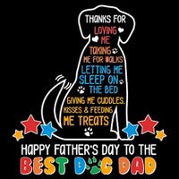 Happy Father's Dad To The Best Dog Dad Drawstring Bag